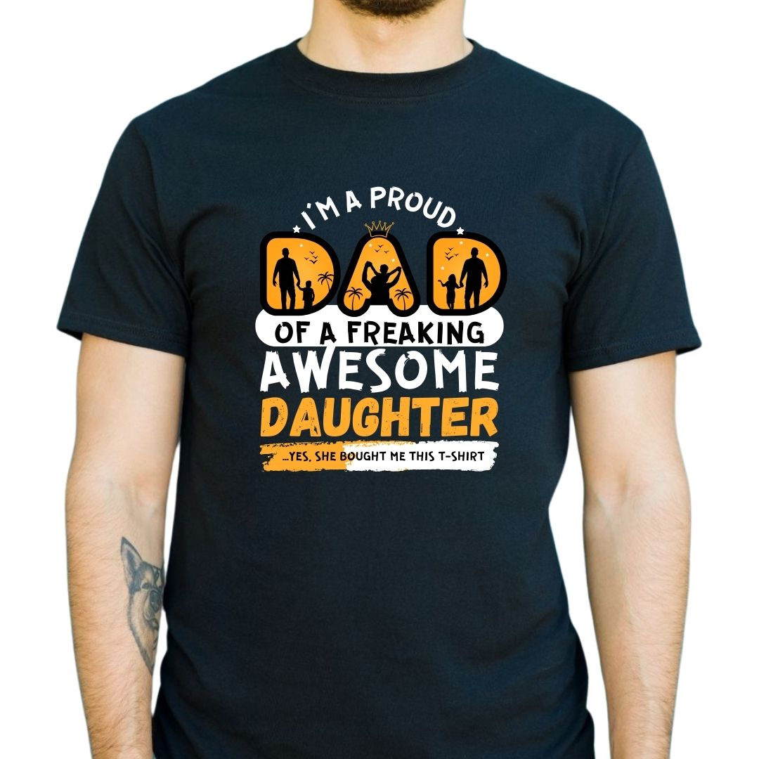 Proud Dad Awesome Daughter Unisex T-Shirt