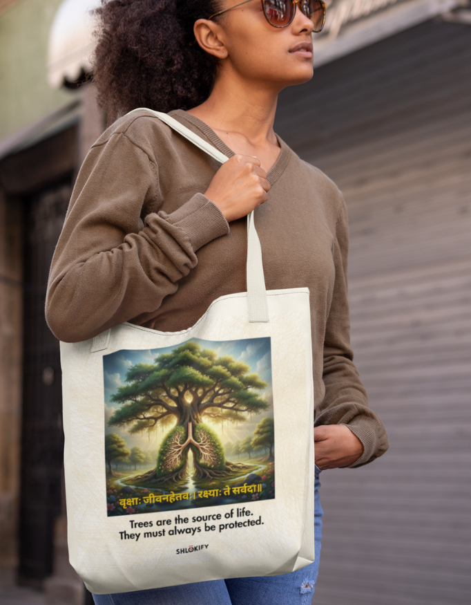 Trees: The Source of Life Zipper Tote Bag