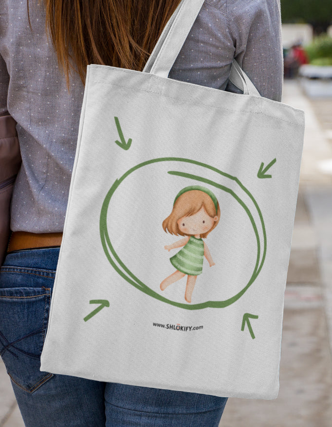 Green Girl | Zipper Tote Bag