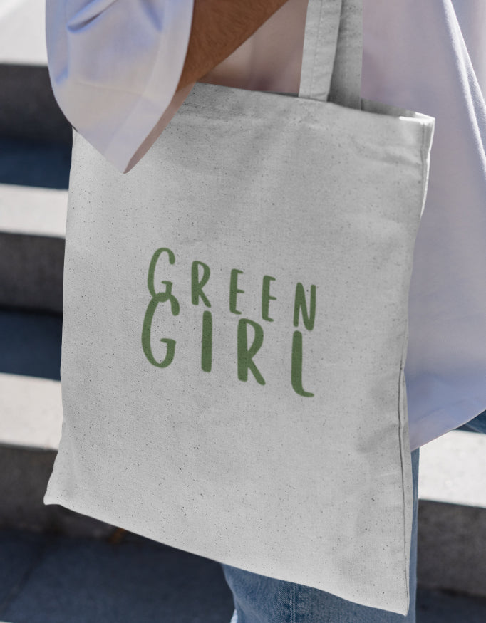 Green Girl | Zipper Tote Bag