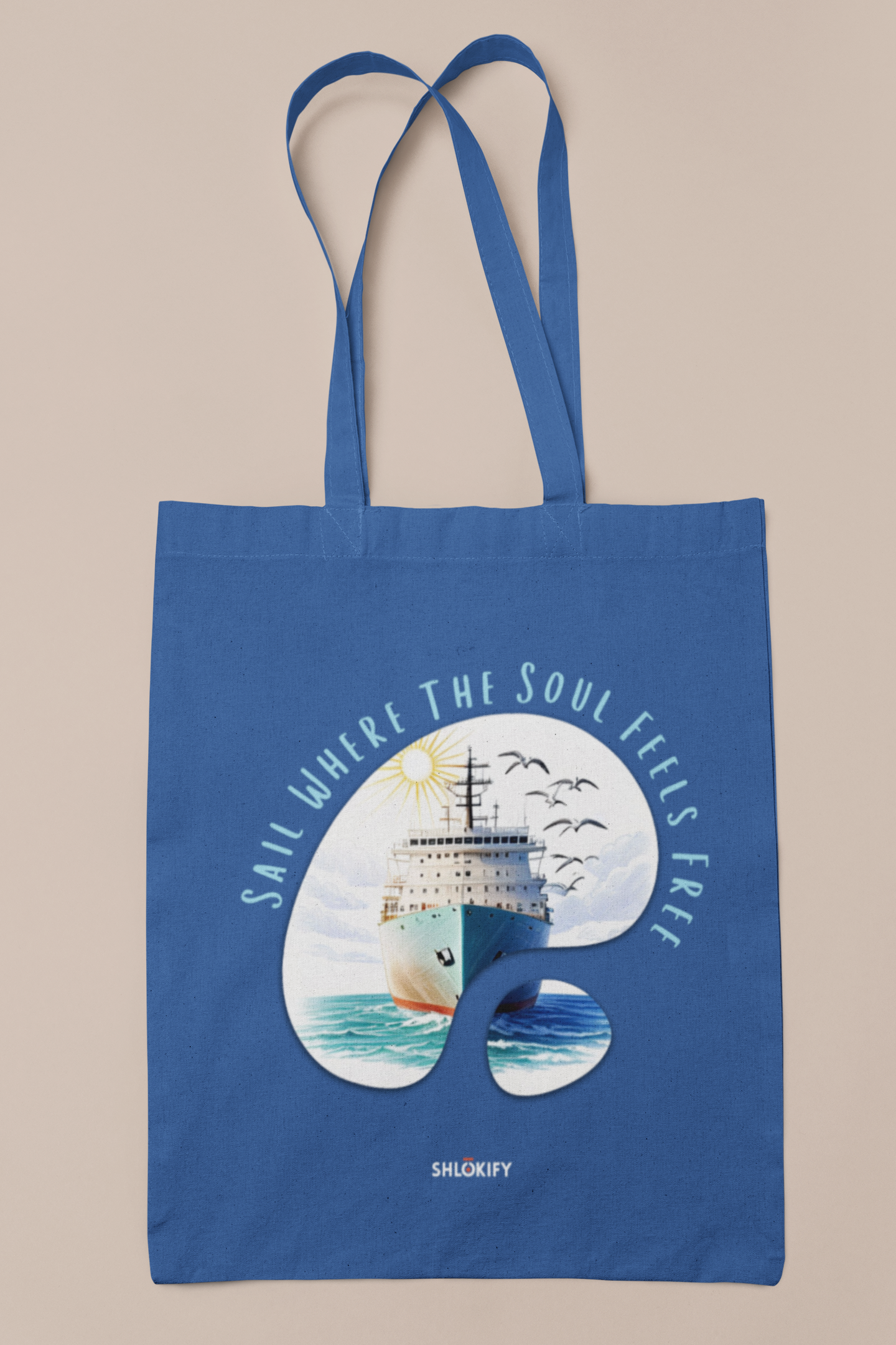 Sail Where The Soul Feels Free | Zipper Tote Bag
