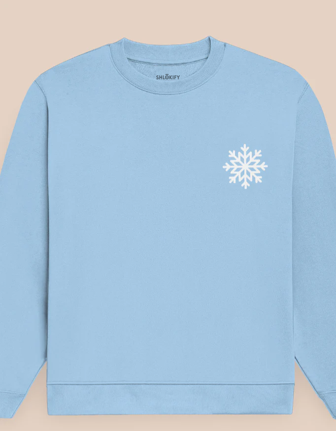 Snowflake Embroidered Sweatshirt