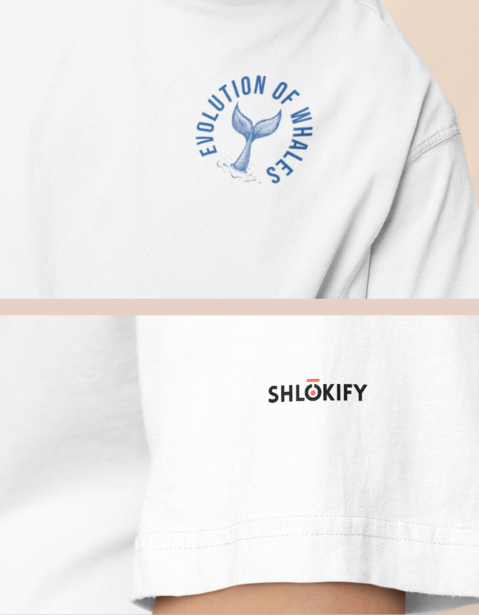 Evolution of Whales Oversized T-Shirt