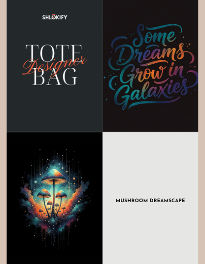 Mushroom Dreamscape | Zipper Tote Bag