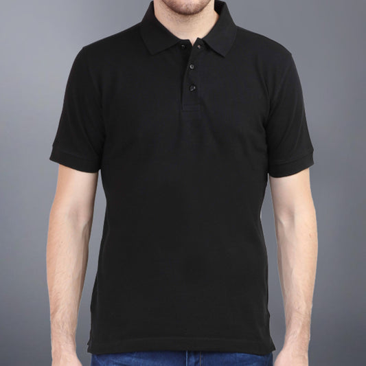 Plain Polo Shirt - Black