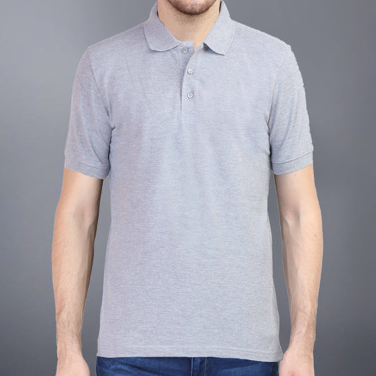 Plain Polo Shirt - Grey