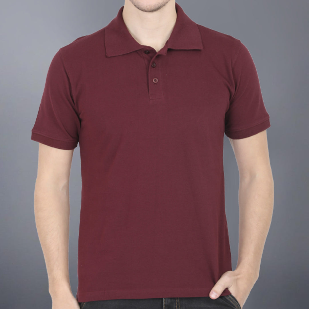 Plain Polo Shirt - Maroon