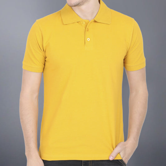 Plain Polo Shirt - Yellow