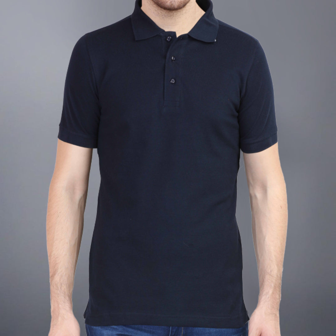 Plain Polo Shirt - Navy Blue