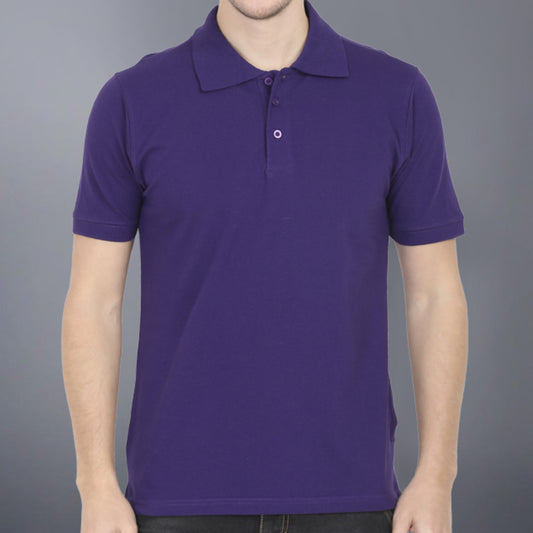 Plain Polo Shirt - Purple