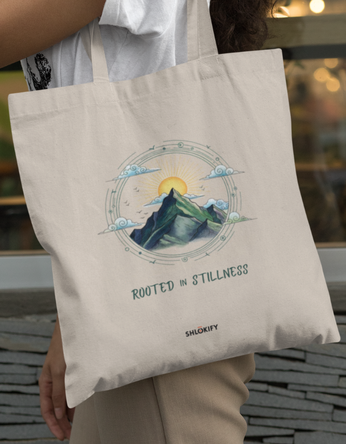 Rooted in Stillness | Zipper Tote Bag