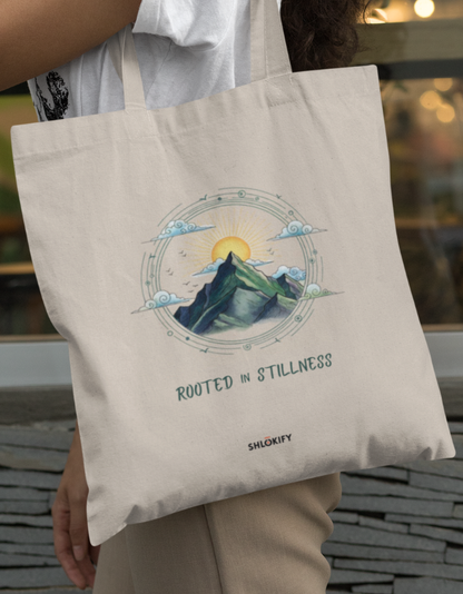 Rooted in Stillness | Zipper Tote Bag