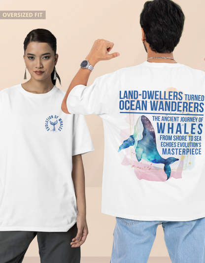 Evolution of Whales Oversized T-Shirt